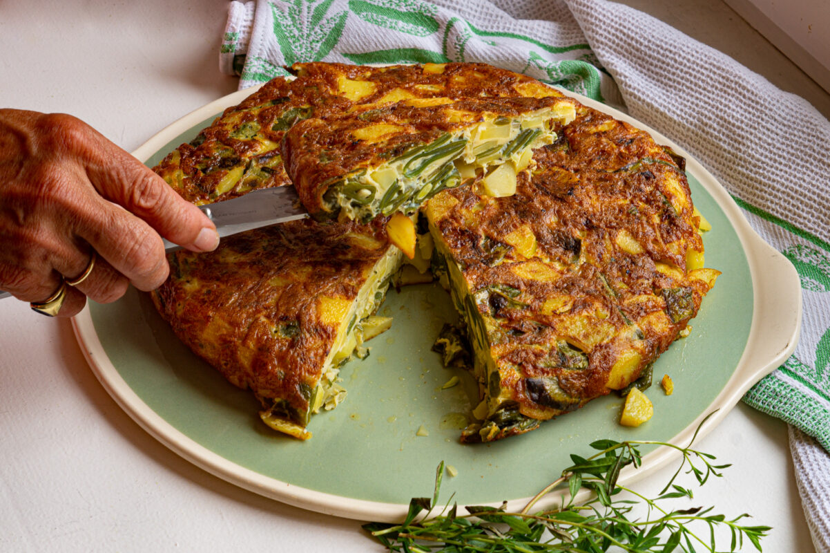 Spanische Tortilla mit grünen Bohnen - Dagmar von Cramm Spanische Tortilla mit grünen Bohnen - Dagmar von Cramm